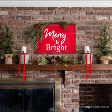 Fireplace Mantel Christmas Decorating Ideas In Red And White