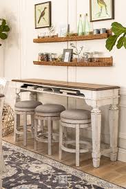 Realyn Two Tone Long Counter Table In 2020 Pub Table Counter Table Dining Room Furniture
