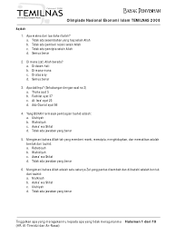 Soal pilihan ganda tentang tauhid dan jawabannya. Soal Olimpiade Temilnas 2008 Ugm Pdf