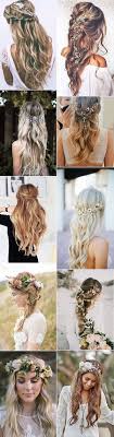 20 Boho Chic Wedding Hairstyles For Your Big Day Big Boho Chic Day Hairstyle Wedding Hair Down Wedding Hairstyles Half Up Half Down Vintage Wedding Hair