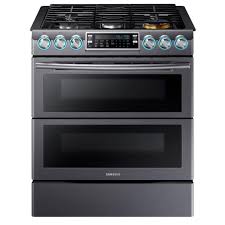 Maybe you would like to learn more about one of these? Lowes Pallet Samsung Nx58k9850sg Slide In Double Oven Electric Range New Scratch Dent