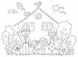 El día de la familia es un día muy especial para honrar a las familias y para reconocer lo importante que son en nuestra vida. Familia Para Colorear Vectores Graficos Imagenes Vectoriales Depositphotos