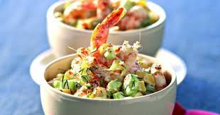 Salade Aux Mangues Et Aux Crevettes Recette Recette Entree Froide Entrees Froides Repas