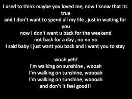 2 users explained walking on sunshine meaning. Walking On Sunshine Katrina The Waves Lyrics Youtube