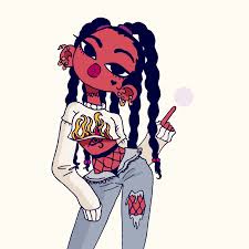 Animation Black Cartoon Characters With Dreads Victrus Burst That Bubble Black Girl Cartoon Black Girl Art Black Women Art