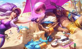 A few days ago riot tweeted out 'who's ready for some sand, sun, and surf?' with a teaser for brand new skins pool party skins. Pool Party Heimerdinger Splashart Heimerdingermains