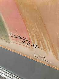 Es wurde 1924 von dem, durch jetzt ist das „mädchen mit taube noch bis zum 26. Taube Im Regenbogen P Picasso Farblithiografie Aus Bares Fur Rares