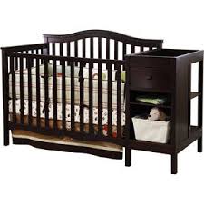 Child Of Mine Chocolate Crib And Changer Combo Walmart Com Cribs Furniture Mini Crib