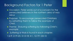 10 concerning this salvation, the prophets, who spoke(ag) of the grace that was to come to you,(ah) searched intently and with the greatest care,(ai) 11 trying to find out the holy, so be holy in all you do;(av) 16 for it is written: Background Factors For 1 Peter Ppt Download