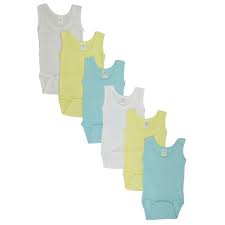 Bambini Tank Top Onesies Bodysuits 6pk Baby Boys Walmart Com