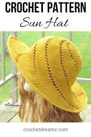 If You Get Sunburned Quickly Like Me You Will Love Crocheting This Sun Hat For Yourself The Croche Crochet Sun Hat Crochet Summer Hats Crochet Hat With Brim