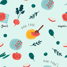 Wallpapers tagged with this tag. Healthy Vegan Seamless Wallpaper Vector Free Download