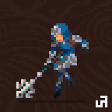 Toon link pixel art, hd png download. Glauber Kotaki Pa Twitter Day 9 Don T Give Up Smol Zora I Believe In You Pixelart Link Zelda Botw Smol