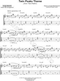 Have you ever listened to a piece of music—a classical music composition, a film score, or a song—and noted a recurring theme in the melody or harmony? Arrigo Martelli Twin Peaks Theme Guitar Tab In F Major Download Print Sku Mn0209690