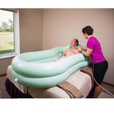 The image below shows the layout of the new bathroom: Ez Bathe Inflatable Adult Bathtub Portable Body Washing Basin Allows Caregivers To Provide A Full Bath For Bedridden Clients