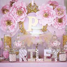 Princess Baby Shower Party Ideas Photo 1 Of 11 Baby Shower Princess Baby Girl Shower Themes Baby Shower Decorations