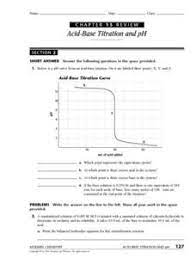 In this experiment we will look at the titration curves that result from the four reactions written above. Titration Curve Lesson Plans Worksheets Lesson Planet