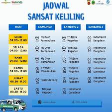 Hallo Baraya... Berikut jadwal Layanan SAMSAT KELILING jangan lupa di catat  dan di ingat...😊 Tetaplah berkontribusi untuk pembangunan Jawa Barat  dengan taat membayar Pajak Karena Pajakmu, untuk Jawa Baratmu 😊  #bapendajabar #samsatsubang #