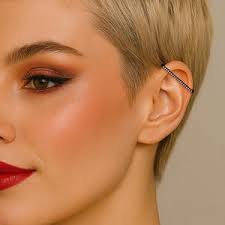 Oxidised Black Sterling Silver Ear Cuff. No Piercing, Minimal,  Contemporary, Simple, Urban, Stylish, to Wear