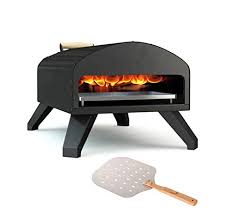 There is also an optional gas attachment that is available for this model and sold separately. Bertello Outdoor Pizza Oven Black Pizza Peel Combo 689585186257 Ebay