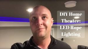 My Diy Basement Home Theater Movie Room Led Lighting Youtube