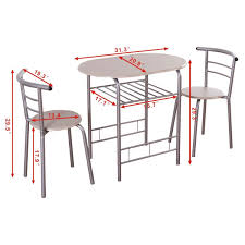 The upholstered seat and back ensure you can comfortably sit and chat for hours after your meal. Costway 3 Piece Dining Set Table 2 Chairs Bistro Pub Home Kitchen Breakfast Furniture Dining Room Sets Aliexpress