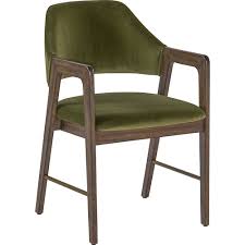 Sunpan 104401 Milton Dining Chair Olive Green Fabric Wood In 2020 Dining Chairs Green Leather Chair Midcentury Modern Dining Chairs