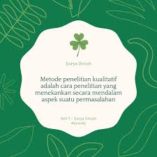 Ciri Penelitian Kualitatif Adalah Brainly Co Id