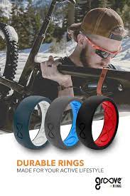 Groove Silicone Wedding Rings For Men Are Perfect For The Athlete Hunter Professional And Outdoorsma Silicone Wedding Rings Mens Wedding Rings Rings For Men