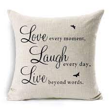 Place throw pillows on a bare sofa to spruce up the furniture's design. Inspirational Quote Saying Throw Pillow Covers On Sale Overstock 26880789