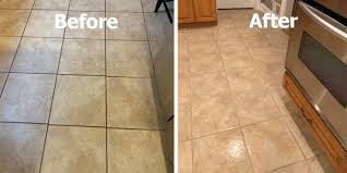 Grout between kitchen counter tiles cleaned and resealed, looks good as new. Grout Cleaning Professional Tile Grout Cleaning The Grout Medic