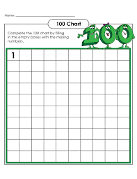 Blank Number Chart 1 100 For Kids Number Chart Kids Printable Coloring Pages Chart