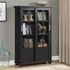 Shop bookcases with glass doors at chairish, the design lover's marketplace for the best vintage and used furniture, decor and art. Amazon Com 4 Shelf Storage Cabinet Library Sliding Glass Doors Bookcase Made Of Solid Wood Bookshelf Adjustable Shelves Eco Friendly Furniture Living Room Bedroom Home Office Black Kitchen Dining