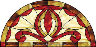 Arch Pattern 001 Decorative Window Film Stained Glass Window Film Stained Glass Panels Stained Glass Windows