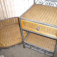 7 piece white rattan wicker bedroom furniture set clean no flaws pier 1 imports. Pier One Bedroom Furniture Sale