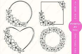 It is perfect for hand paper cutting and machine cutting (please make sure the file format is compatible with your please feel free to change the colour & size of the design, and personalise with names and dates. Flower Circle Frame Svg Cut File Wreath Monogram Clipart 557983 Cut Files Design Bundles