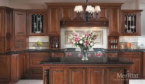 Image Result For Kraftmaid Yorkshire Inserts Over Mirror Cherry Cabinets Kitchen Merillat Kitchen Cabinets Rustic Kitchen Design