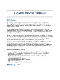 Only 1% of english native speakers know the. 2 Standard Operating Procedures Notebook Quality Assurance
