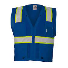 Our collection of blue safety vests also includes more deluxe styles like the blue public service vests, and the incident command safety vests. Kishigo Enhanced Visibility Heavy Duty Multi Pocket Safety Vest Blue Hi Viz Safety Wear High Visibility Apparel Store