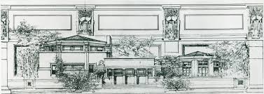 Frank Lloyd Wright Home And Studio Oak Park Ill Drawing Of North Studio Elevation With Loggia Detail Circ Frank Lloyd Wright Homes Frank Lloyd Wright Wright
