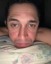 Resting vacation face.