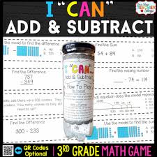 Click the checkbox for the options to print and add to assignments and collections. 3rd Grade Math Game Addition Subtraction Within 1 000 Tpt
