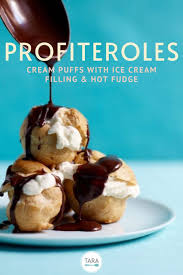 Profiteroles Recipe With Ice Cream And Hot Fudge Sauce Recipe Profiteroles Recipe Cream Puff Recipe Summer Desserts