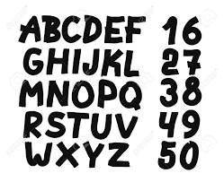 Our online bold text generator will convert your input text into different styles such as bold and bold italic etc. Hand Drawn Letters And Numbers Font Bold Comic Modern Marker Lettering Grunge Font Sans Serif Vector Design Isolated On White Background Alphabet Written With Ink Brush Calligraphy Black Royalty Free Cliparts Vectors
