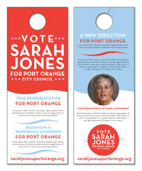 Sarah Jones Campaign Door Hanger Orange City New Directions Candidate