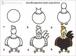 Lengkap dari mewarnai gambar pemandangan, hewan, buah, kartun, orang, dll. 10 Cara Menggambar Ayam Dengan Mudah Tk Nu 01 Kendit