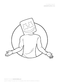 How To Draw Marshmello Super Easy Fortnite Season 7 Drawing Tutorial Draw It Cute Super Easy Drawings Easy Drawings Cool Easy Drawings
