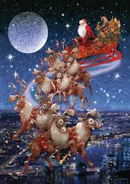 Gorgeous snowman christmas bauble on santas sleigh. Santa S Sleigh Puzzle Galaxy Puzzles