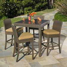 Madrid 5 Piece Bar Height Dining Set By Mission Hills Dining Set Outdoor Furniture Sets Florida Home