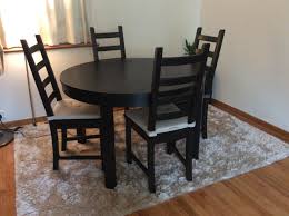 This table is extendable so you always have room for guests, and the hidden lock prevents annoying gaps between the leaves. Ikea Bjursta Extendable Table And 4 Chairs Secondhand Hk